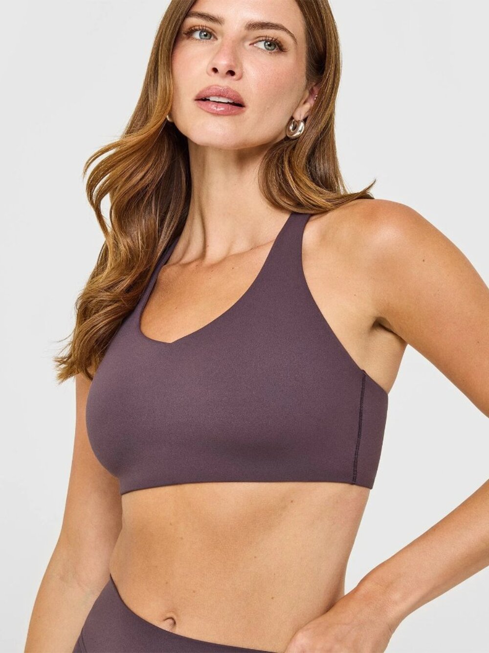 NWOT Oner Active SoftMotion Sports Bra with White Logo | Dark Umber Brown Medium